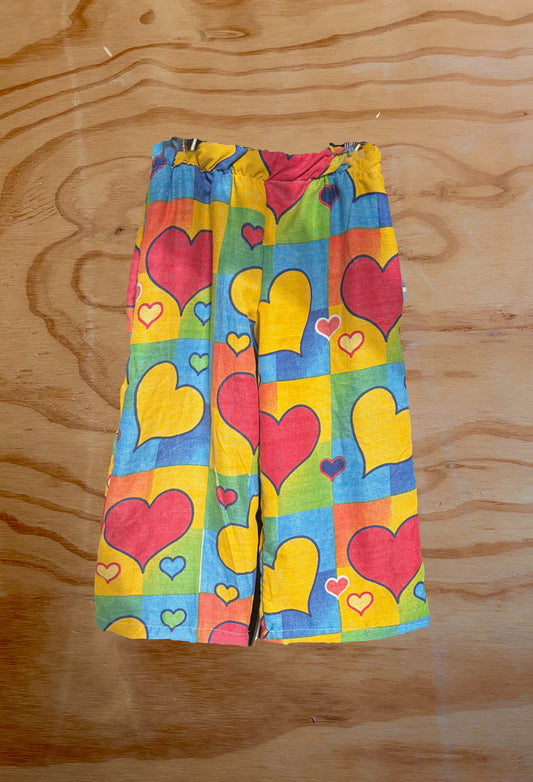 Vintage 80s heart print pant Size / Age: 7