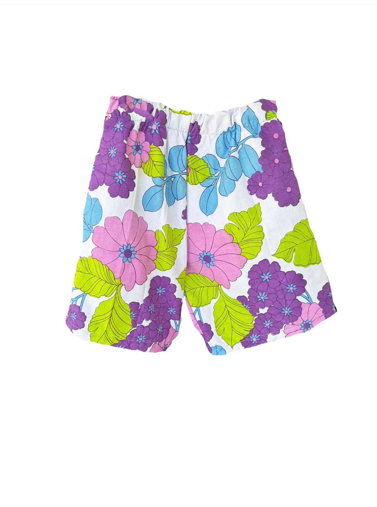 60s purple floral short  Size / Age: 7