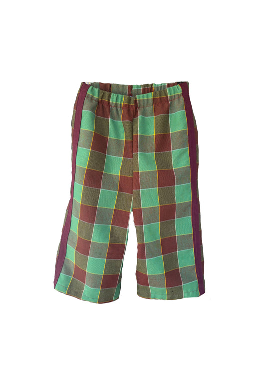 Green and brown check pant Size / Age: 6