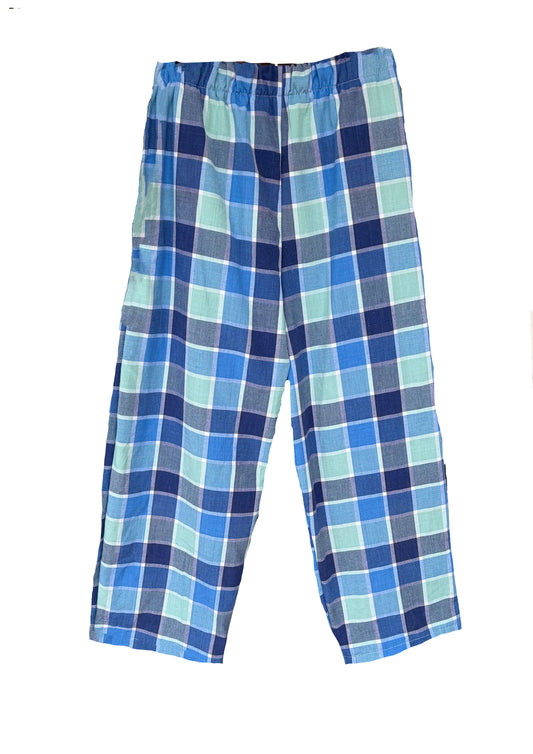 Blue check print pant  Size / Age: 11-12