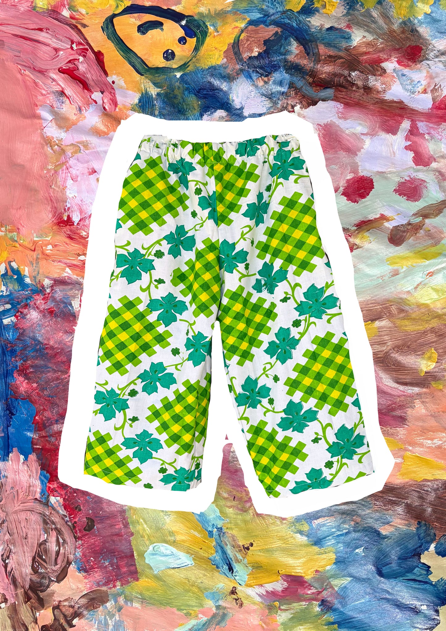 Retro green print pant Size / Age: 7