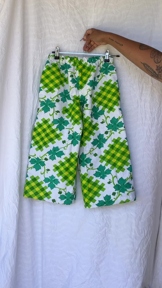 Retro green print pant Size / Age: 7