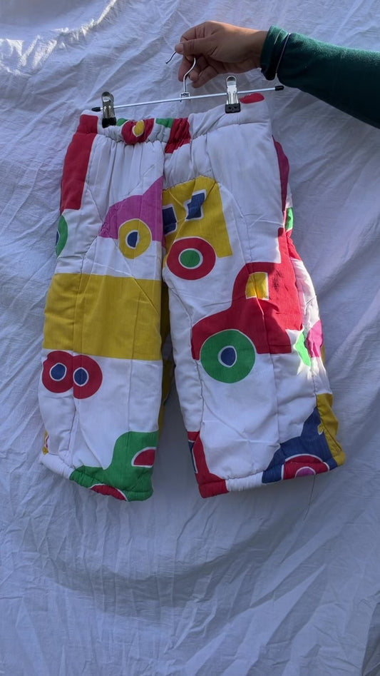 Vintage 60s car quilt pant Size / Age: 6