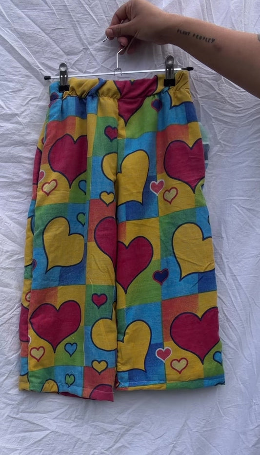 Vintage 80s heart print pant Size / Age: 7