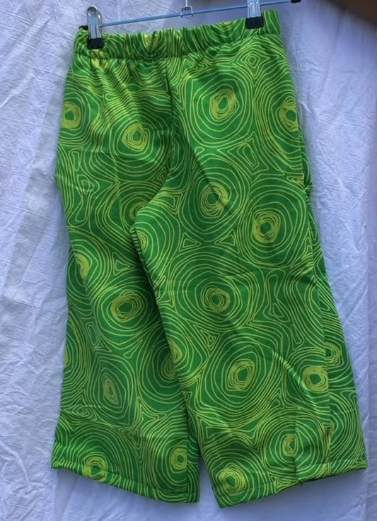 Psychedelic green vintage print pant Size / Age: 7