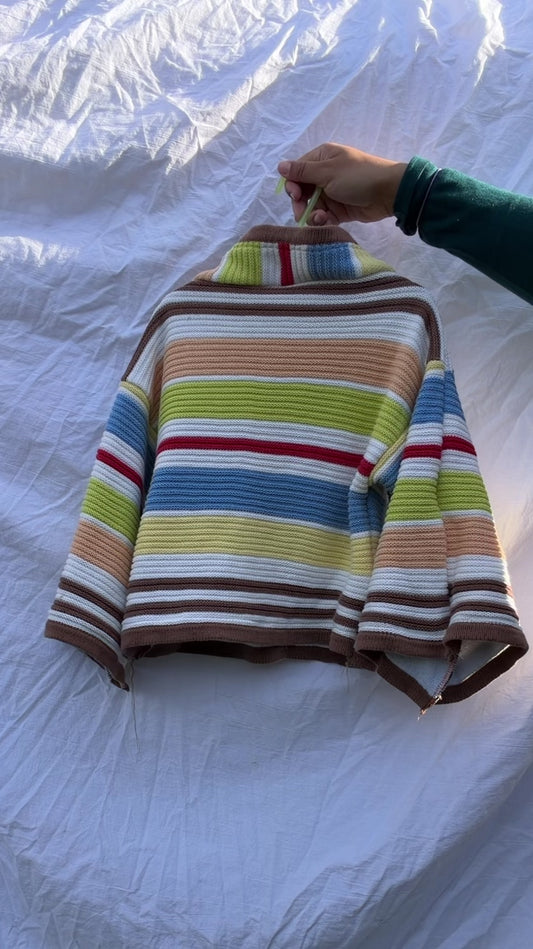 Vintage handmade blanket turtle neck jumper / Age: 6