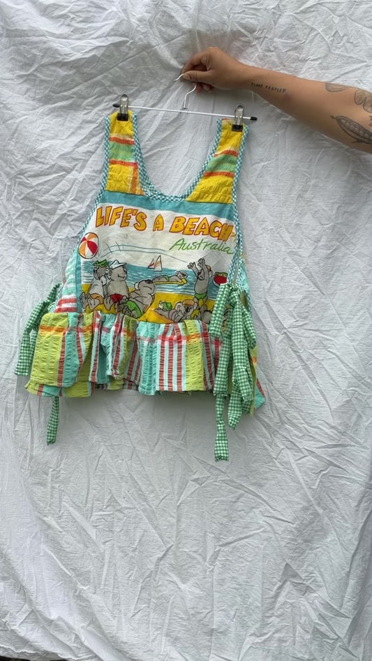 Life's a Beach Apron top Size M